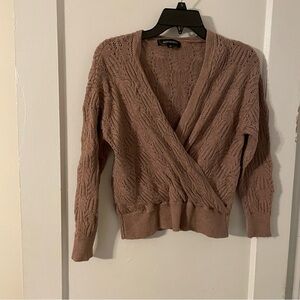 Brown Women's Wrap Sweater
